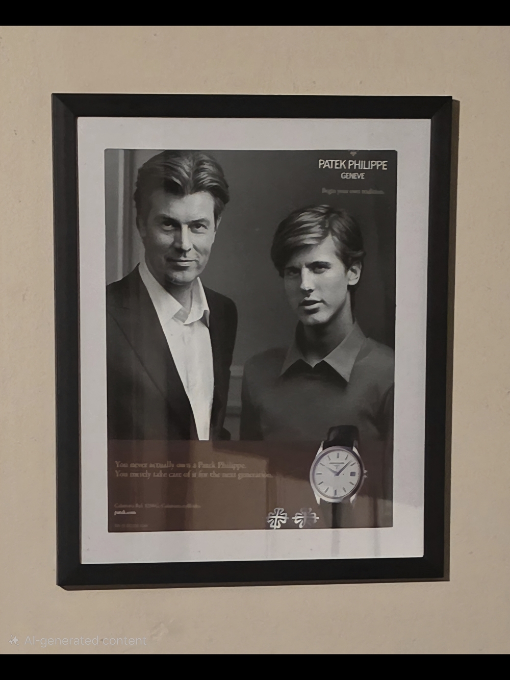 Patek Philippe Black and White Framed Print
